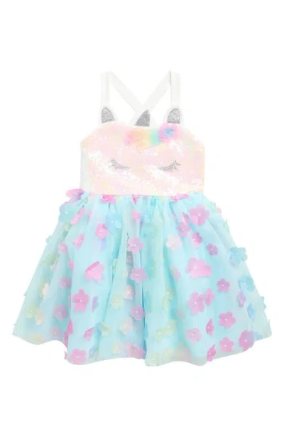 Zunie Kids' Unicorn Party Dress In Multi