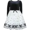 Zunie Kids' Velvet & Tulle Party Dress In White