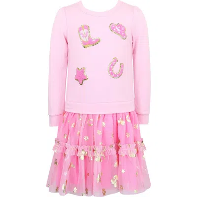 Zunie Kids' Western Tutu Dress In Pink