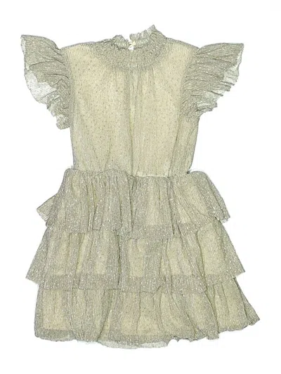 Pre-owned Zunie Kids' Special Occasion Dress In Silver