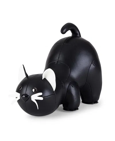 Zuny Cat Bookend In Black