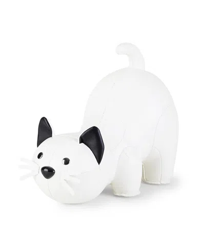 Zuny Cat Bookend In White
