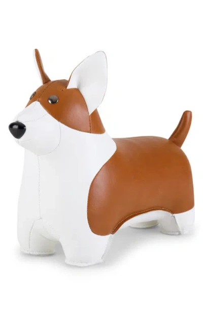 Zuny Corgi Bookend In White