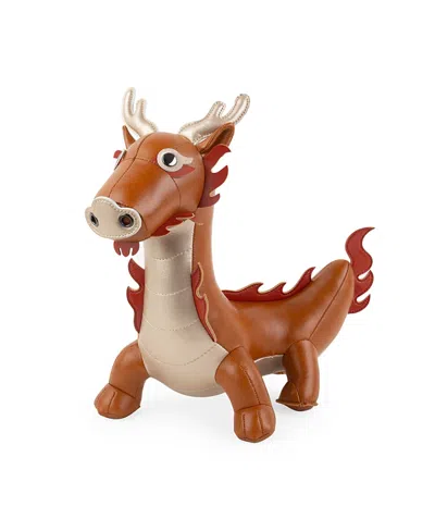 Zuny Dragon Bookend In Brown