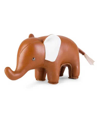 Zuny Elephant Paperweight In Brown