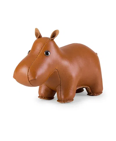 Zuny Hippo Paperweight In Brown
