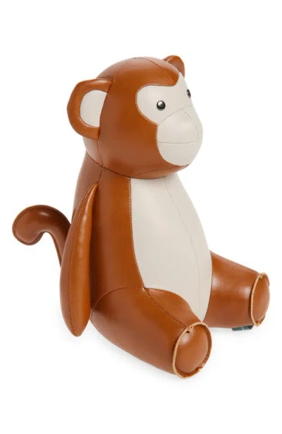 Zuny Monkey Bookend In Brown
