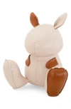 Zuny Rabbit Dafi Faux Leather Bookend In Neutral