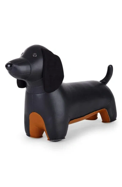 Zuny Teckel Doorstop In Black