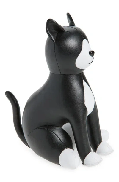 Zuny Tuxedo Cat Bookend In Black