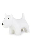 Zuny Westie Faux Leather Bookend In White