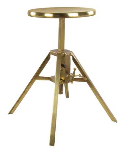 Zuo Modern Mercy Stool In Antique-like Brass