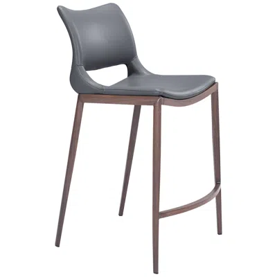 Zuo 36.6x20.9x37.2 Ace Counter Chair Gray