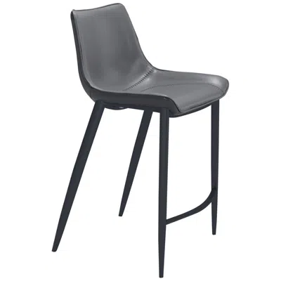 Zuo 39.4x20.5x39.2 Magnus Counter Chair Gray