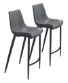 Zuo 43" Steel, Polyurethane Magnus Bar Chair
