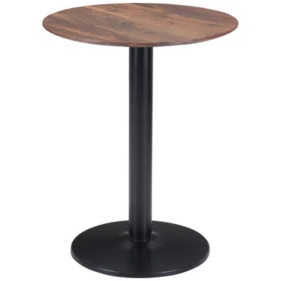 Zuo Alto 23 1/2" Wide Brown And Black Bistro Table