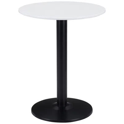 Zuo Alto 23 1/2" Wide White And Black Bistro Table