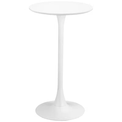 Zuo Auray 23 3/4" Wide White Round Bar Table