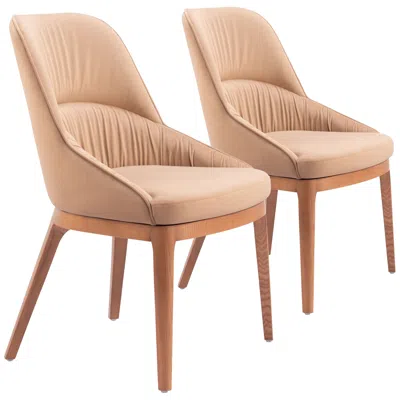 Zuo Ayr Dining Chair Tan In Brown