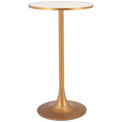 Zuo Bite Bar Table Beige & Gold