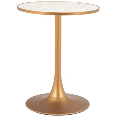 Zuo Bite Bistro Table Beige & Gold