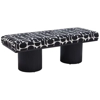Zuo Botoia Bench Black & White