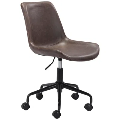 Zuo Byron Brown Adjustable Swivel Modern Office Chair