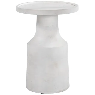 Zuo Cala Side Table White In Gray