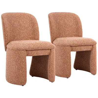 Zuo Citrine Dining Chair (set Of 2) Biscuit Brown