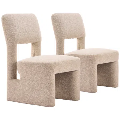 Zuo Dewey Dining Chair (set Of 2) Beige
