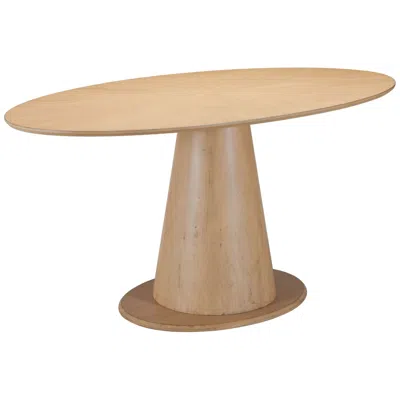 Zuo Disque 63" Wide Oval Profile Modern Wood Dining Table