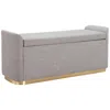 Zuo Dobo Storage Bench Gray In Gray