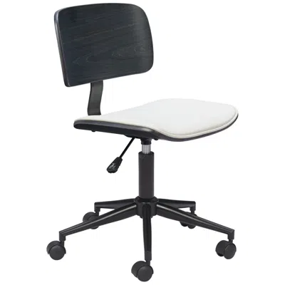 Zuo Duravel Office Chair White & Black