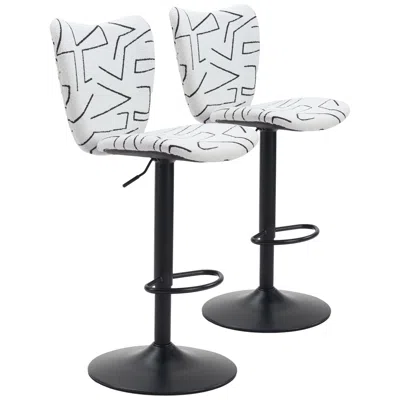 Zuo Elevate Barstool (set Of 2) White