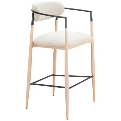 Zuo Equinox Barstool Oyster Gray & Natural