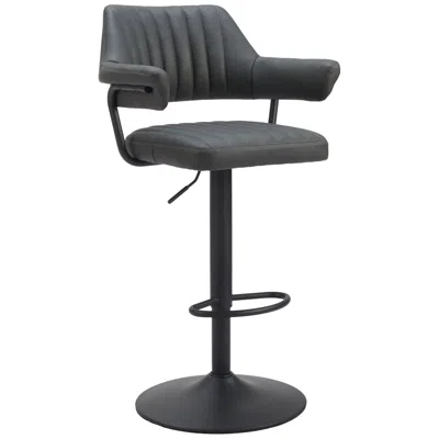 Zuo Erret Barstool Gray In Black