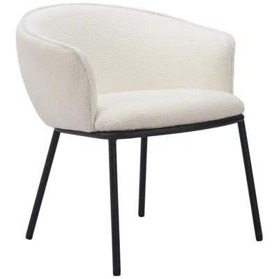 Zuo Essen 26 1/2" Wide Black And Ivory White Modern Dining Chair