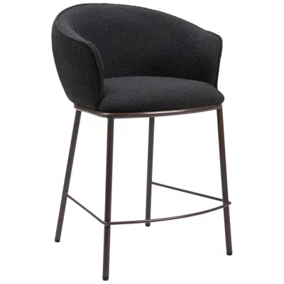 Zuo Essen Counter Stool Black & Bronze