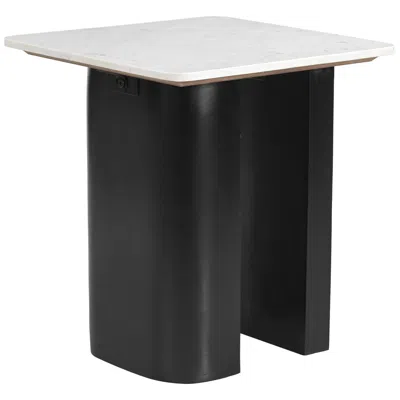 Zuo Fiora Side Table White & Black