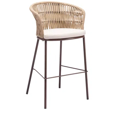 Zuo Freycinet Barstool Natural