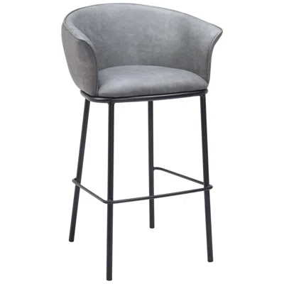 Zuo Garston Barstool Gray