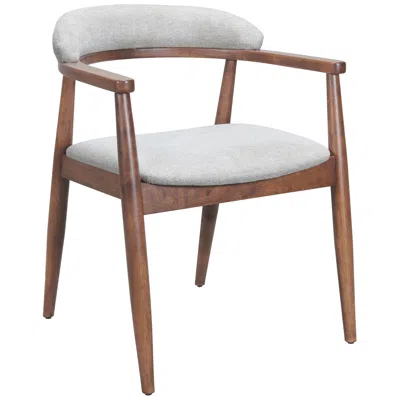 Zuo Goka Dining Chair Beige & Walnut In Multi