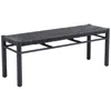 Zuo Iska 47 1/4" Black Rectangular Accent Bench