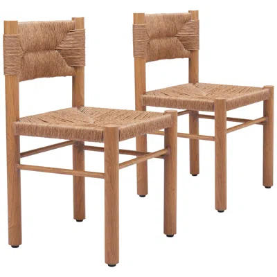 Zuo Iska Dining Chair Natural