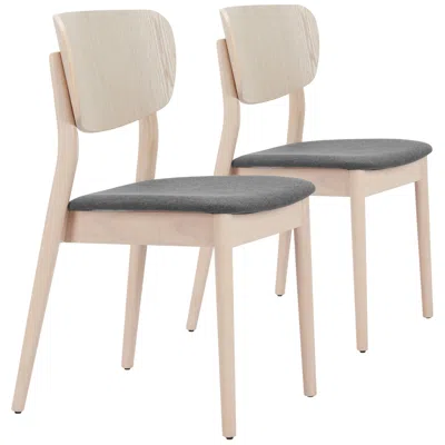 Zuo Kellua Dining Chair (set Of 2) Gray & Natural