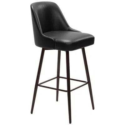 Zuo Keppel Swivel Barstool Black & Bronze