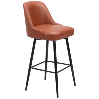 Zuo Keppel Swivel Barstool Brown