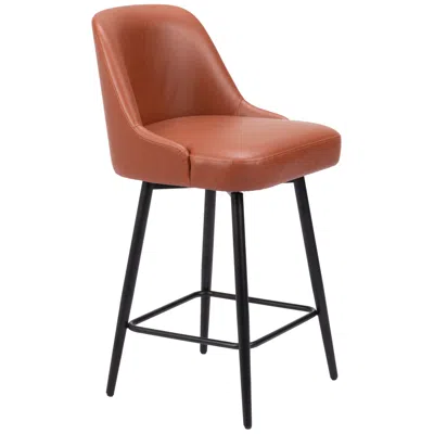 Zuo Keppel Swivel Counter Stool Brown