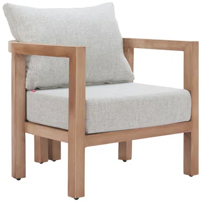 Zuo Leto Armchair Gray In Brown