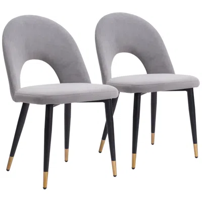 Zuo Menlo Dining Chair (set Of 2) Gray